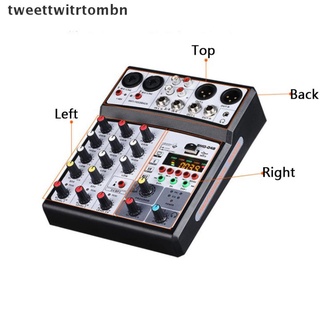 Tweettwitrtombn Amplificador De consola De mezcla De audio profesional De 4 canales chic (altavoz De sonido (5)