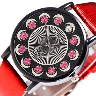 estilo coreano mujeres estudiante pareja reloj de moda redondo dial correa de cuero reloj de cuarzo hombres (7)