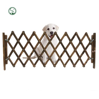 33-110Cm perros valla de madera Panel de puerta expandible mascota barrera de separación de seguridad