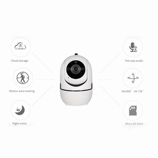 cámara ip inalámbrica wifi 360 cctv cámara mini pet video cámara de vigilancia con monitor de bebé 1080p smart home enchufe de la ue (6)