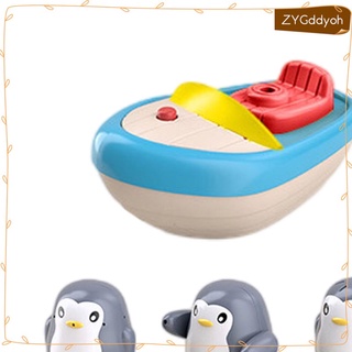 Juguete De Baño Spray Agua De Dibujos Animados Barco Pingüinos Juguetes De Ducha Para Bebé Niño (1)