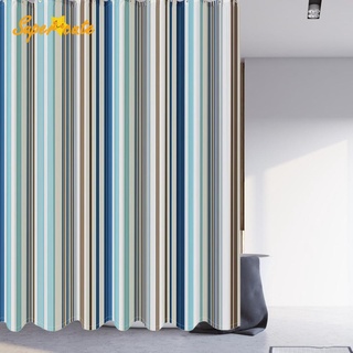 Supercute cortina de ducha impermeable de rayas de alta calidad espesar cortinas de baño con ganchos