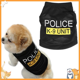 [Vip]mascota perro negro policías K-9 unidad chaleco camiseta cachorro gatos ropa disfraz
