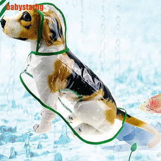 [babystarhg] impermeable perro impermeable con capucha transparente mascota perro impermeable ropa para mascotas (3)