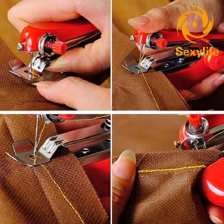 sexylife mini máquina de coser inalámbrica de mano/tela de costura rápida para viajar