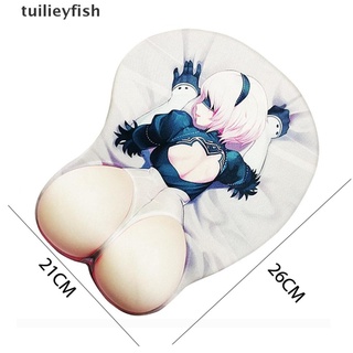 tuilieyfish antideslizante anime sexy chica 3d cadera suave ratón almohadillas con reposamuñecas gaming mousepad co (6)
