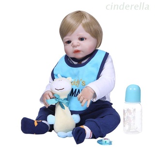 Cind 56cm Reborn muñeca realista completo de silicona vinilo recién nacido bebé juguete niña princesa ropa jirafa chupete realista regalos hechos a mano