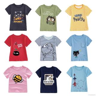 bebé niño niña de manga corta de dibujos animados de impresión camisetas tops camisetas camisas casual blusa