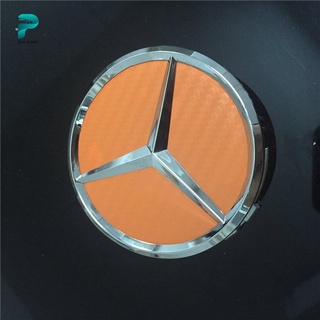4PCS 75 mm rueda central del coche tapa del cubo insignia emblema para Benz naranja llantas cubierta