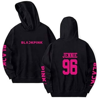 Kpop negro rosa Jennie 96 -MA Productions sudadera con capucha Logo chaqueta