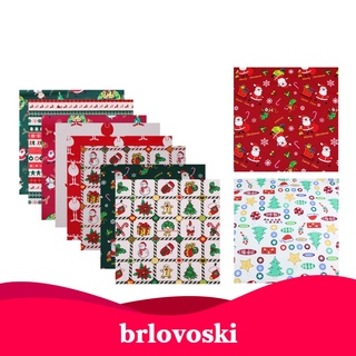 [brlovoski] Tela De algodón estampada De navidad Para retazos De Costura cuadradas paquetes De tela manualidades parches decorativos (4)