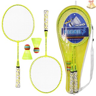 tone 1 par de raquetas de bádminton con bolas 2 jugadores bádminton set para niños interior juego de deporte al aire libre