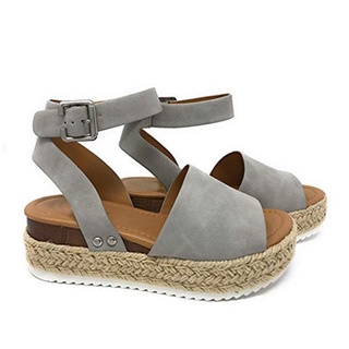 [EFE] sandalias de moda de verano para mujer/sandalias Retro Peep Toe con correa de hebilla