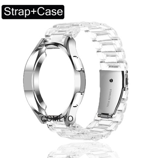Para Samsung Galaxy watch 4 clásico 42 mm 46 mm correa de plástico ajustable banda Galaxy watch 4 44 mm caso parachoques cubierta Protector Shell