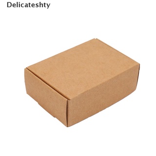 [delicateshty] 10 piezas de papel kraft diy caja de regalo galletas jabón embalaje ventana pantalla boda caso caliente