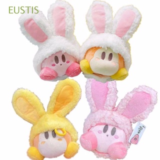 EUSTIS 8CM Anime Star Kirby Anime Stuffed Toys Plush Keychain Key Chain Birthday Gifts Ornament Car Pendant Rabbit Kirby Plush Dolls/Multicolor