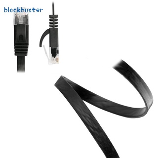 Blockbuster Cables de alta calidad plana Cat6 Snagless red Ethernet Cable de conexión negro FT