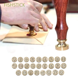 Fishstick A - Z sello de cera sello clásico sellado de cobre cabeza alfabeto reemplazar Scrapbooking 26 letras sobre Retro Post decorativo