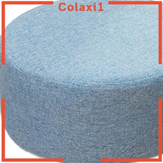 [COLAXI1] Funda redonda de tela de lino para taburete de madera