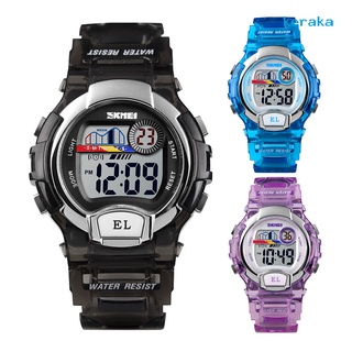 reloj de pulsera deportivo luminoso casual digital con alarma digital fecha semana a la moda para mujer [keraka]