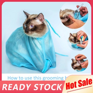 multifunción mascotas gatos antiarañazos mordedura aseo recorte bolsa de retención de baño