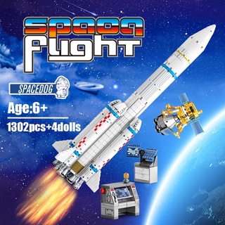 1202Pcs City Technic aeroespacial Rocket bloques de construcción creador de espacio lanzador astronauta figura ladrillos juguetes