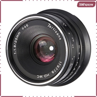 25 mm f1.8 aps-c marco manual focus prime lente fija para canon eos-m mount m1/ m2/ m3/ m5/ m6 /m10 (negro)