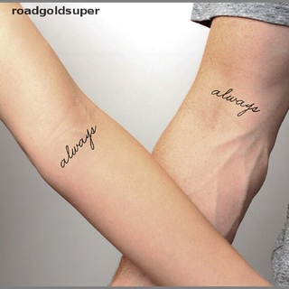 rgs siempre moda arte corporal impermeable amor amistad tatuaje temporal pegatina diy super