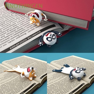 pinadaen regalo marcadores shiba inu libro marcadores de dibujos animados estilo animal nuevo creativo papelería divertido pvc panda suministros escolares