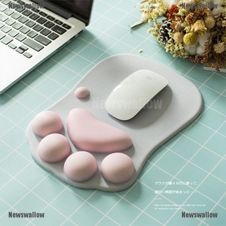 [nw] linda alfombrilla de ratón de pata de gato antideslizante de silicona para pc/computadora/soporte para reposamuñecas