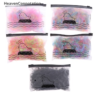 [HeavenConnotation] 1000 piezas de goma desechables bandas elásticas para el pelo anillos banda niños niñas colas de caballo (1)