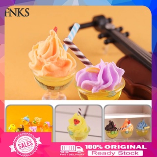 Vivid Color casa de muñecas helado Mini taza de helado Adorable para 1/12 casa de muñecas