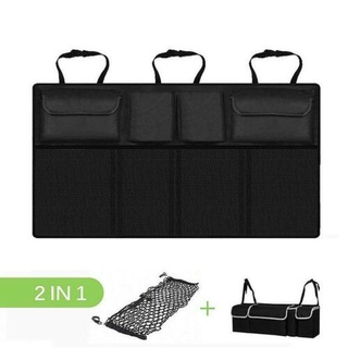 Organizador universal para maletero de coche, organizador trasero, bolsa de almacenamiento de asiento trasero, malla O7W4 (2)