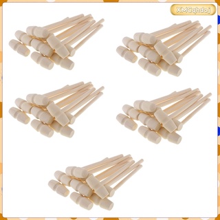 50x Mini Wooden Mallets Wood Hammer Seafood Crackers Kids\\\' Dollhouse Supply
