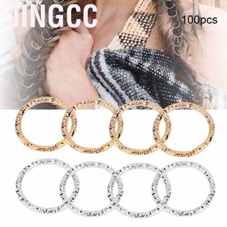 jingcc 100 pzs anillos trenzados para el cabello/clips de rastas/decoración para mujer/nuevo uso (6)