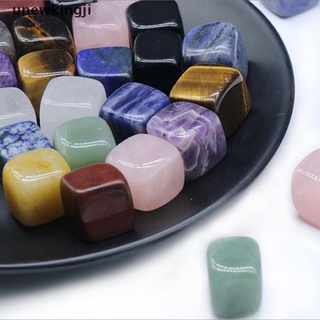 [unew] piedra natural piedra cuadrada de cristal masaje piedra de cuarzo mineral curativo.