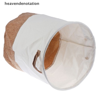 [heavendenotation] cesta de lavandería bolsa plegable de algodón lino lavado ropa cesta juguetes de almacenamiento