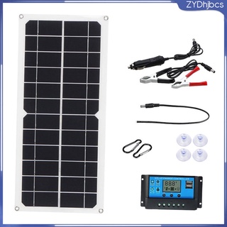 Kit De Panel Solar Regulador De Batería Controlador De Carga Plano