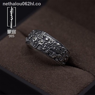 divino bestia gluttonous anillo abierto s925 plata esterlina anillo personalidad moda retro domineering hombres y mujeres pareja regalos