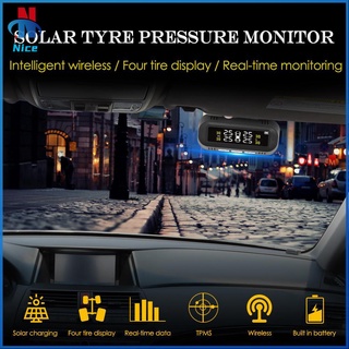 Niceoldotcom C68 USB+carga Solar LCD coche TPMS sistema de Monitor de presión de neumáticos con 4 sensores