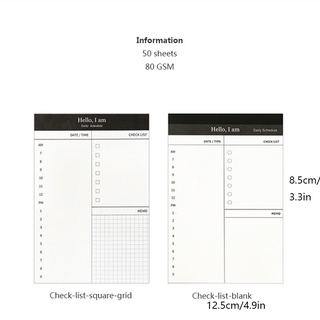 Simple Business Planner bloc de notas desgarrable bloc de notas horario libro Memo (8)