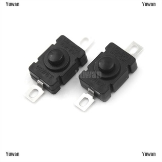 <yuwan> 10 pzs interruptores de linterna con botón de cierre táctil 250v 1.5a