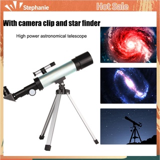 telescopio astronómico con trípode cielo observación espacial monocular con clip de foto finderscope