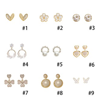 Nuevos pendientes de cristal de perlas de corazón coreano accesorios para mujer (1)