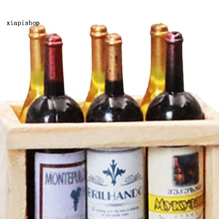 Xps con imanes casa de muñecas botella de vino casa de muñecas refrigerador gabinete de vino conveniente guardar para nevera (7)