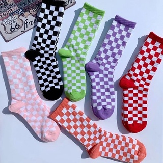 Suoyang calcetín De medio dedo/calcetines deportivos De algodón De medio a cuadros/multicolor (9)