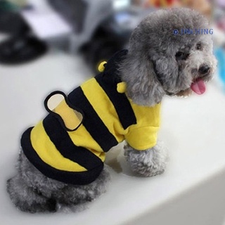 [jinching] ropa con capucha para mascotas linda ropa de cachorro de lujo disfraz de gato perro abrigo traje estilo abeja