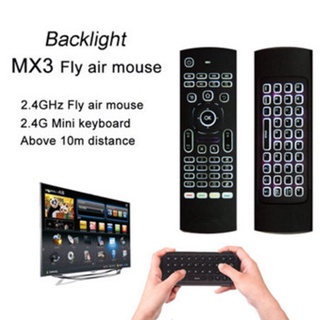 Mini teclado inalámbrico Fly Air Mouse blanco retroiluminado para Android TV Box MXQ T95 YxBest
