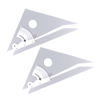 2x regla de triángulo de redacción transparente ajustable 12" escala ingeniero boceto