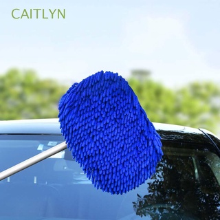 CAITLYN Soft Car Wash Brush Mop Head Kit Long Handle Car Brushes Mop Car Cleaning Tool Super absorbent 2 in 1 Thick Chenille Telescopic Aluminum Alloy Three section Window Wash Tool